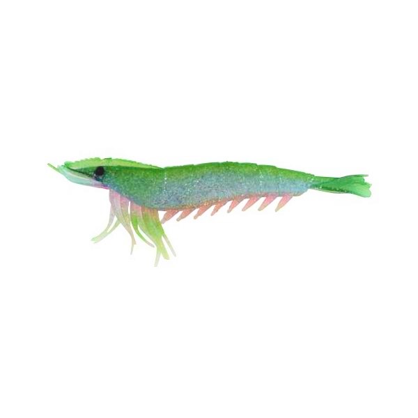 Artificial Shrimp 6" Green/Pink 2 Pack - Almost Alive Lures - Click Image to Close